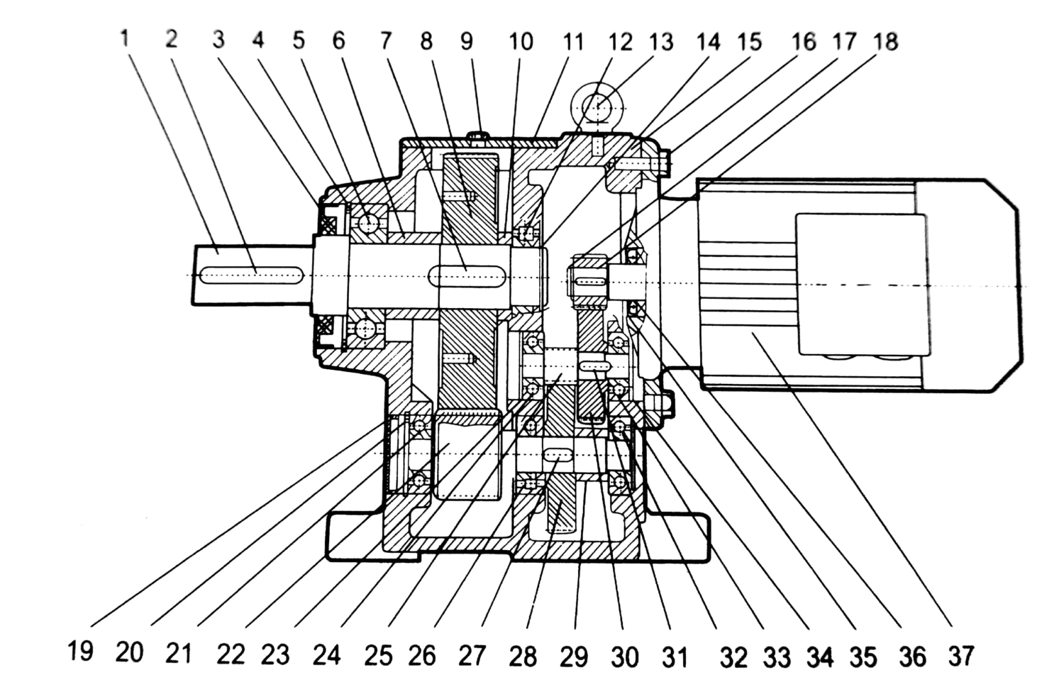 R Series Hardenedgear Helical Gear Motor Servo Gearbox Manufacturer