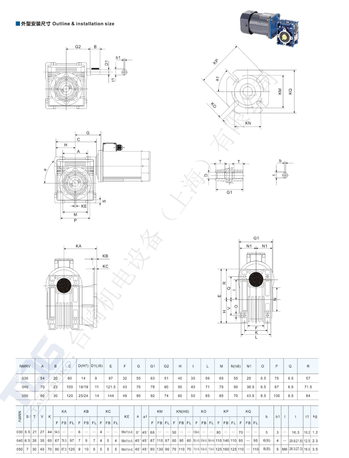 Worm Gear Motor | Worm Drive Gearbox with Motor - TQG